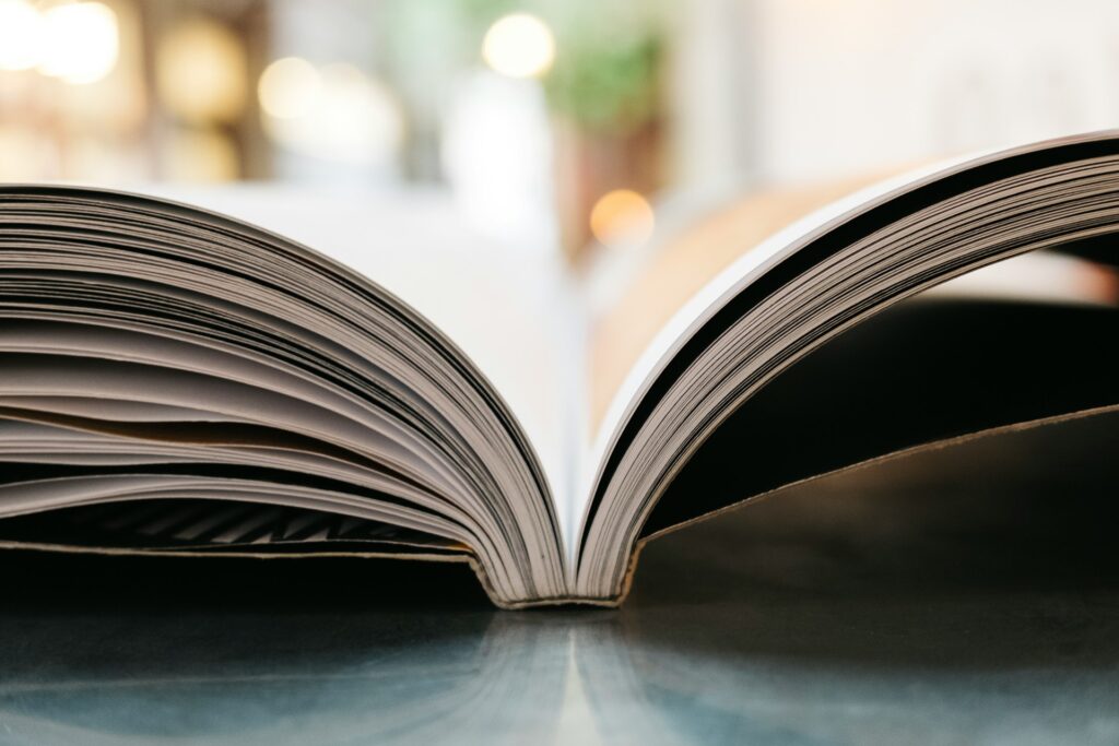 開いている雑誌