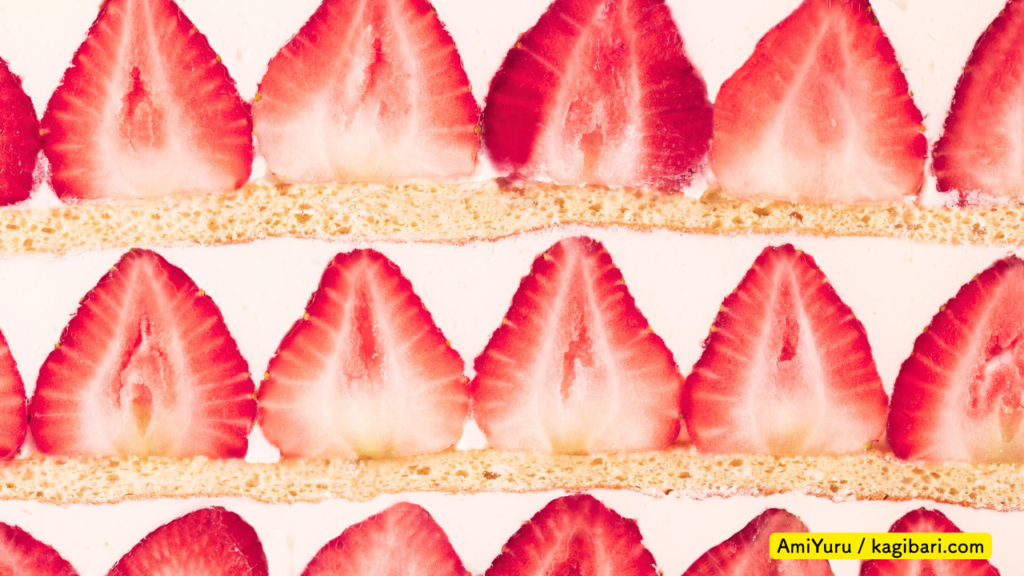 スイーツ&フルーツ小物大全集、アップルミンツ新刊、正直レビュー。いちご、いちごのケーキ。